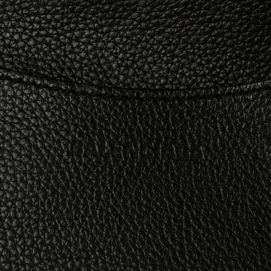 Grained Calfskin Neo Classic Black Hardware Large Top Handle Bag Black