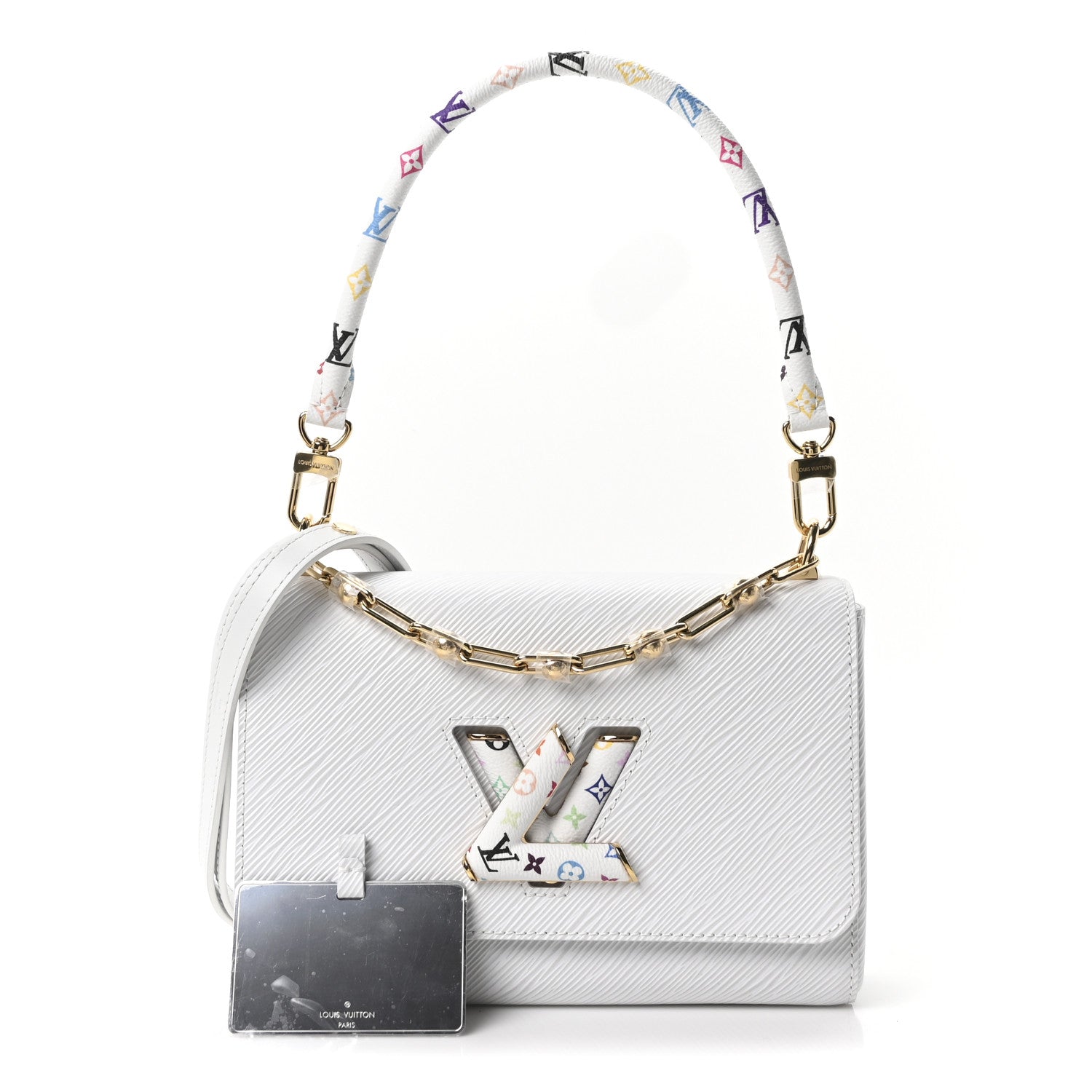 LV X TM Epi Twist MM Slim Shoulder Bag White