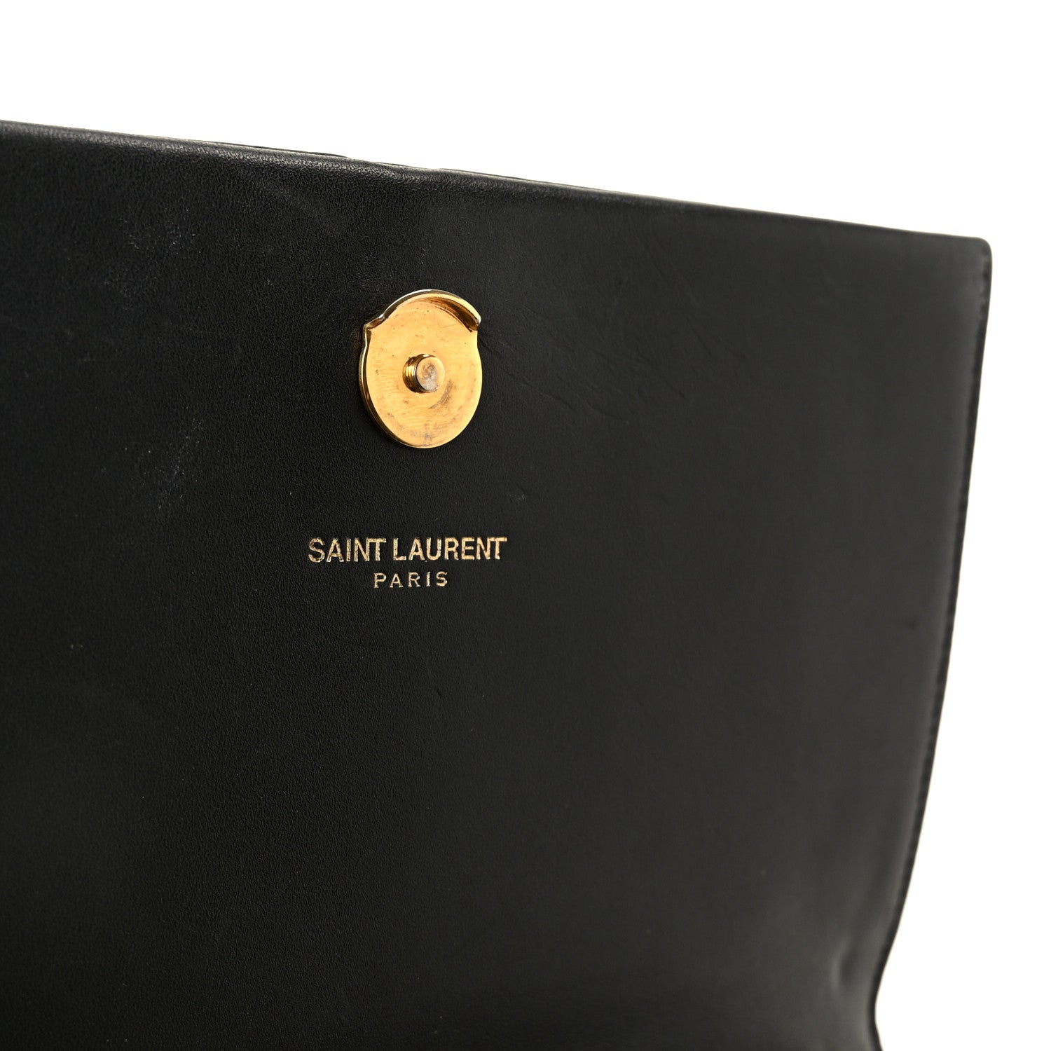Smooth Calfskin Classic Monogram Kate Tassel Chain Wallet Black