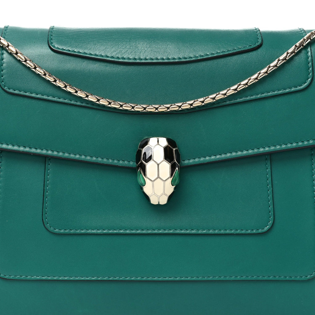 Calfskin Serpenti Forever Shoulder Bag Emerald Green