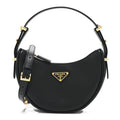 Soft Calfskin Mini Arque Shoulder Bag Black