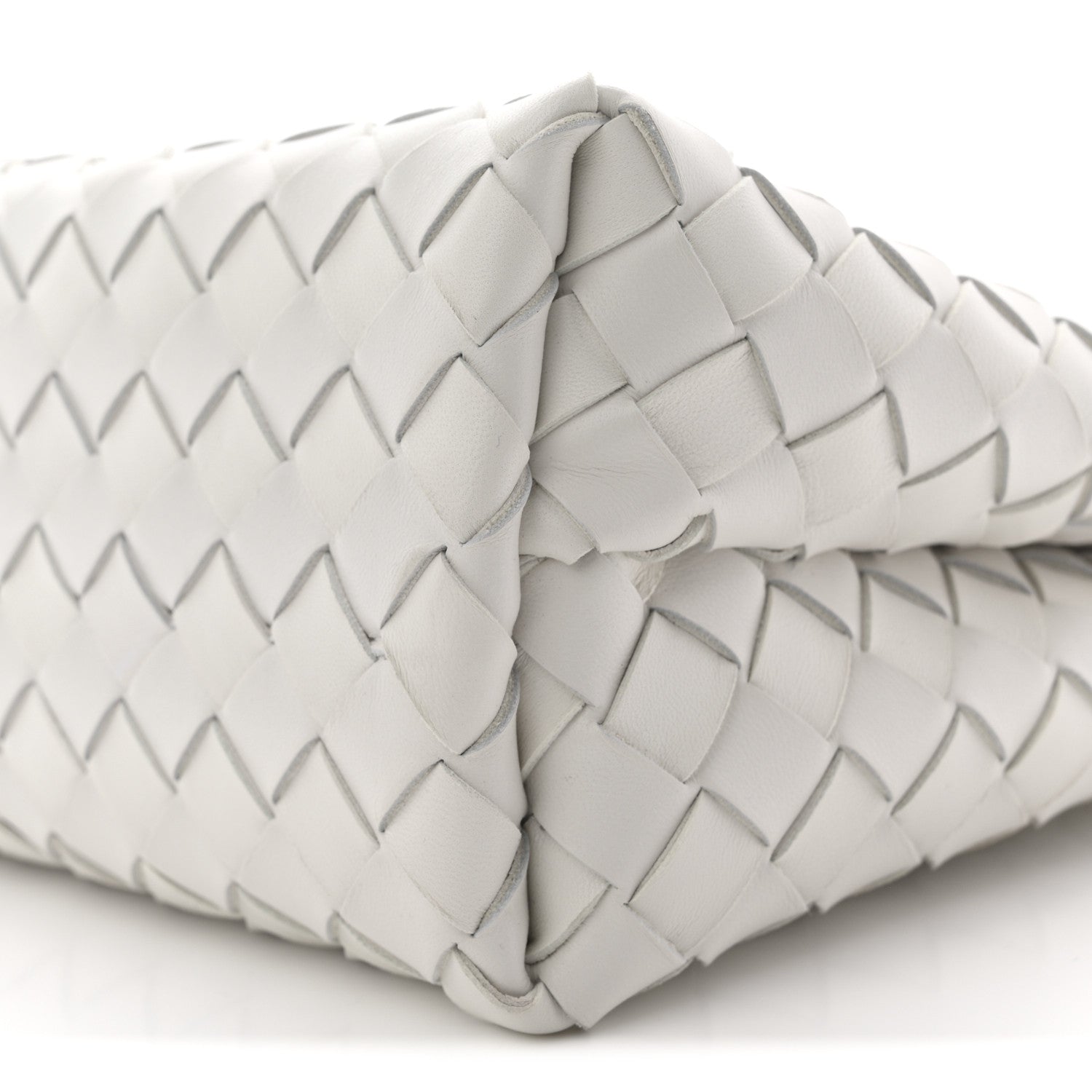 Nappa Intrecciato Small Andiamo Shoulder Bag White