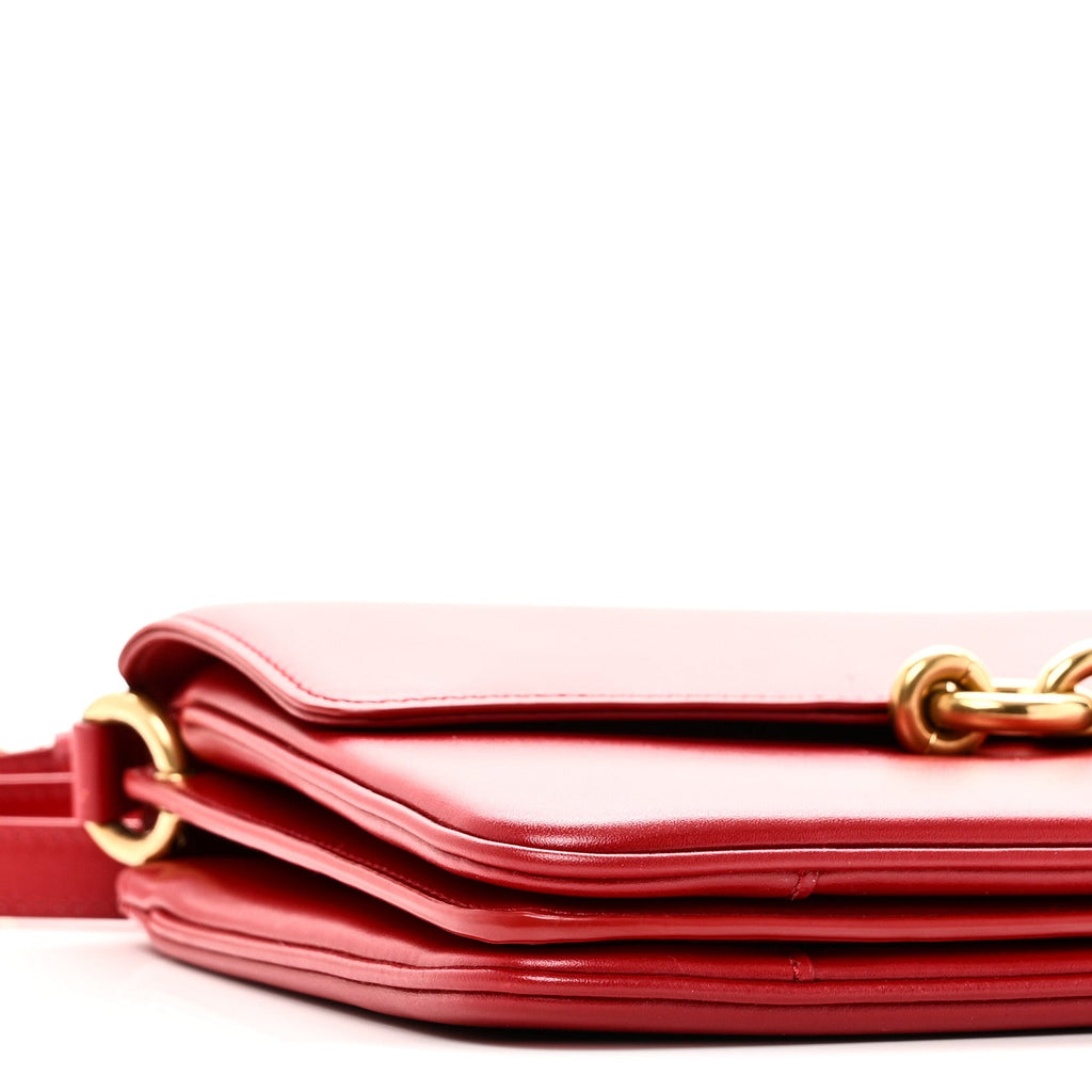 Smooth Calfskin Le Maillon Satchel Rouge Eros