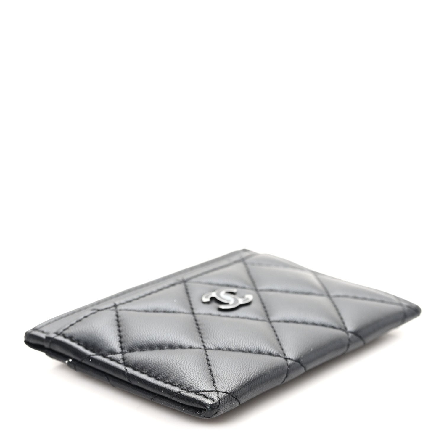 Pearly Lambskin Quilted  Holder So Black