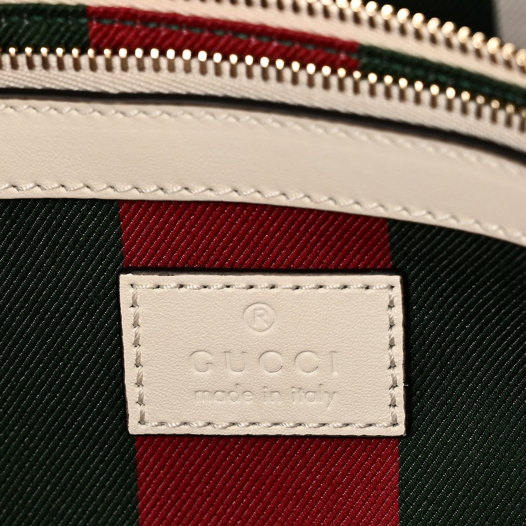 GG Supreme Monogram Emblem Large Tote Bag  Mystic White Oatmeal