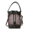 Mesh Vitello Grace F is Fendi FF 1974 Mini Mon Tresor Bucket Bag Marrone Black Ebano