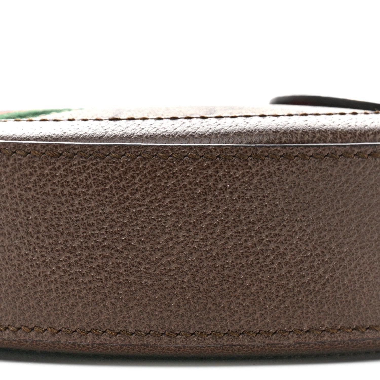 GG Supreme Monogram Web Mini Ophidia Round Shoulder Bag Brown