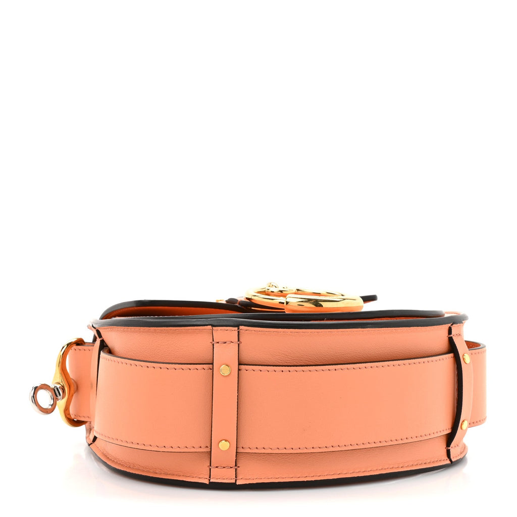 Patent Calfskin Small Tess Bag Canyon Sunset