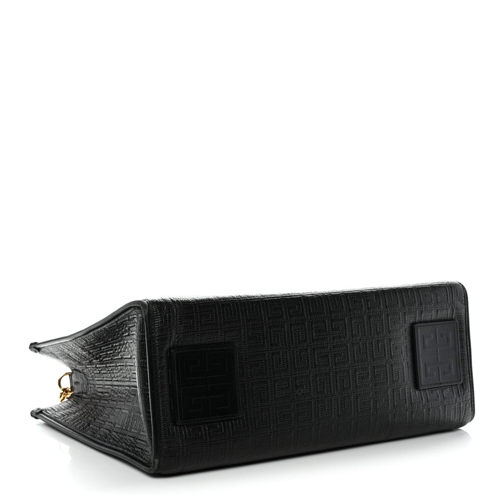 4G Coated Canvas Logo Medium G Tote Black