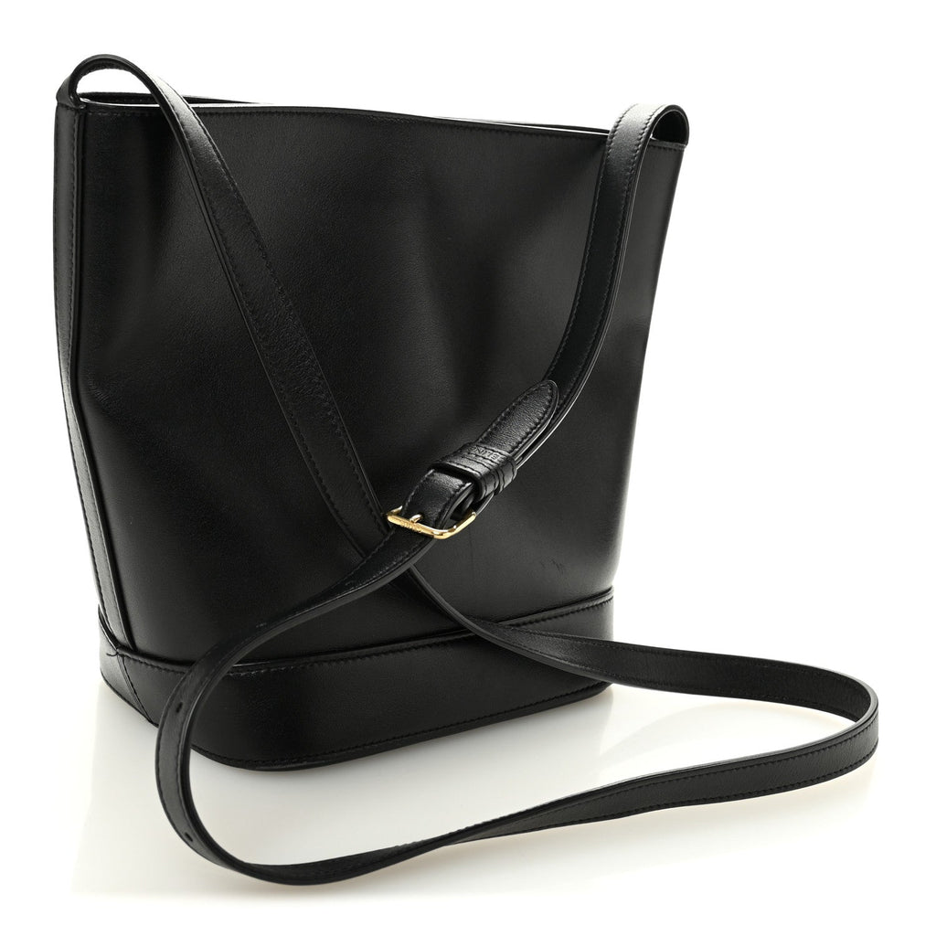 Smooth Calfskin Small Cuir Triomphe Bucket Bag Black