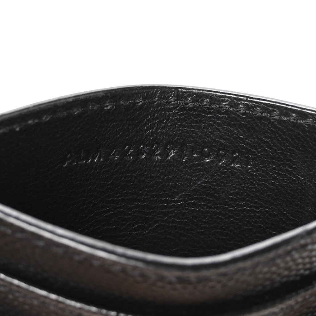 Grain De Poudre Matelasse Chevron Monogram Credit  Case Black
