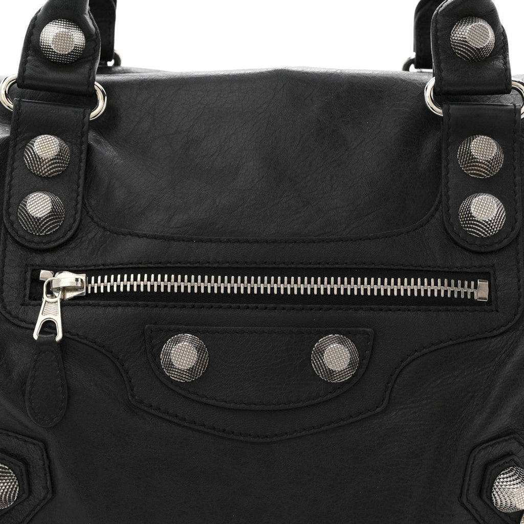Agneau Giant 21 Silver Hardware Mid Day Black