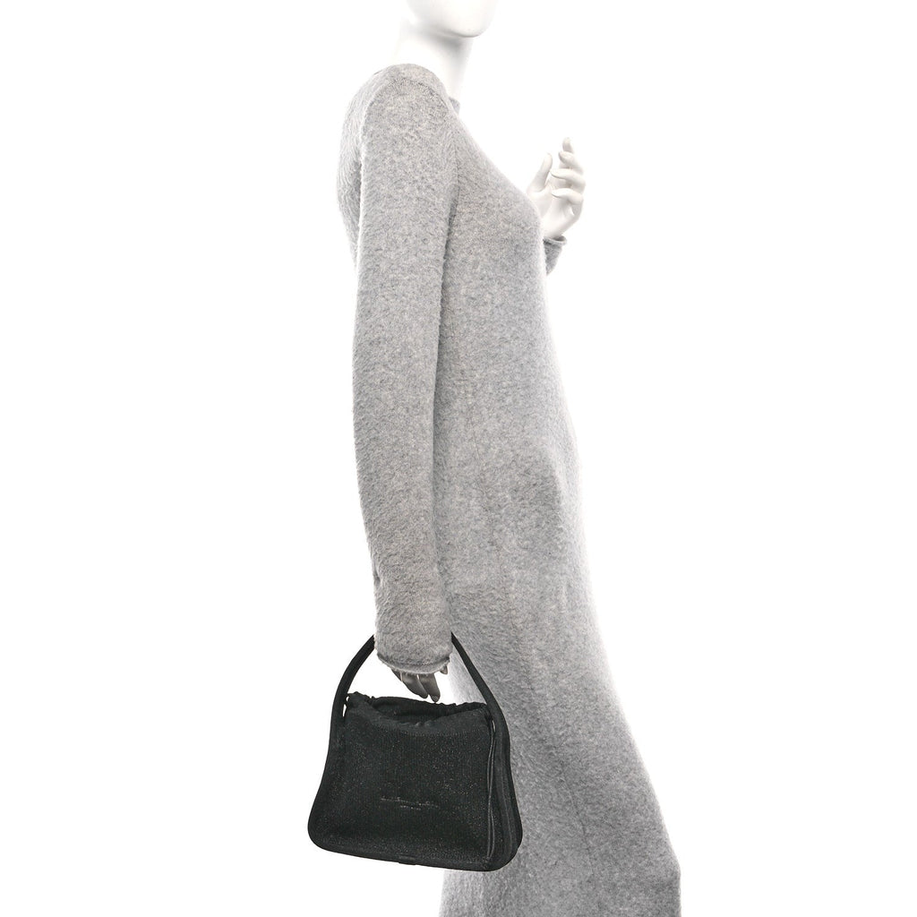 Ribbed Knit Small Ryan Bag Black