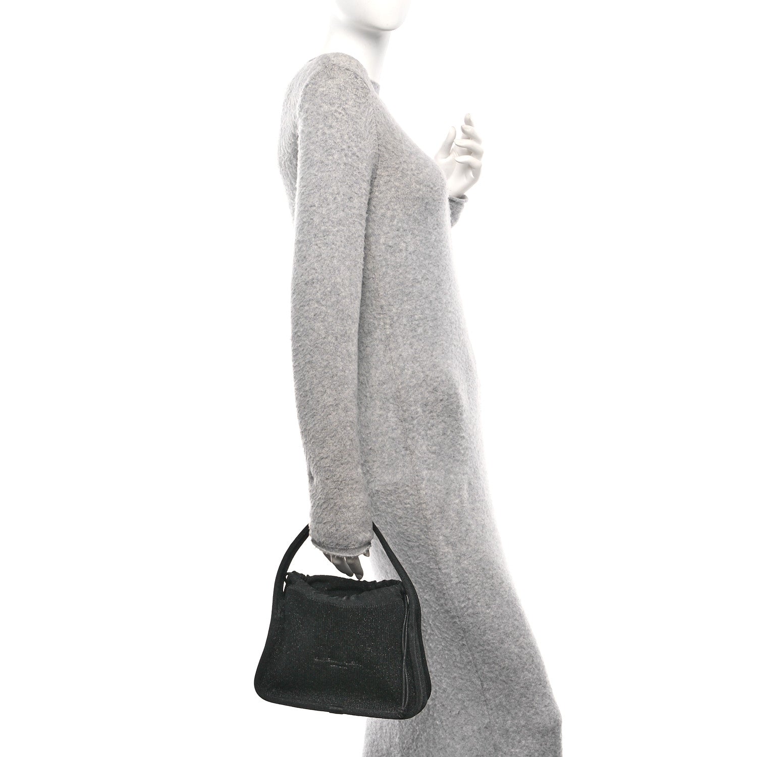 Ribbed Knit Small Ryan Bag Black