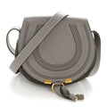 Calfskin Mini Marcie Round Crossbody Bag Cashmere Grey