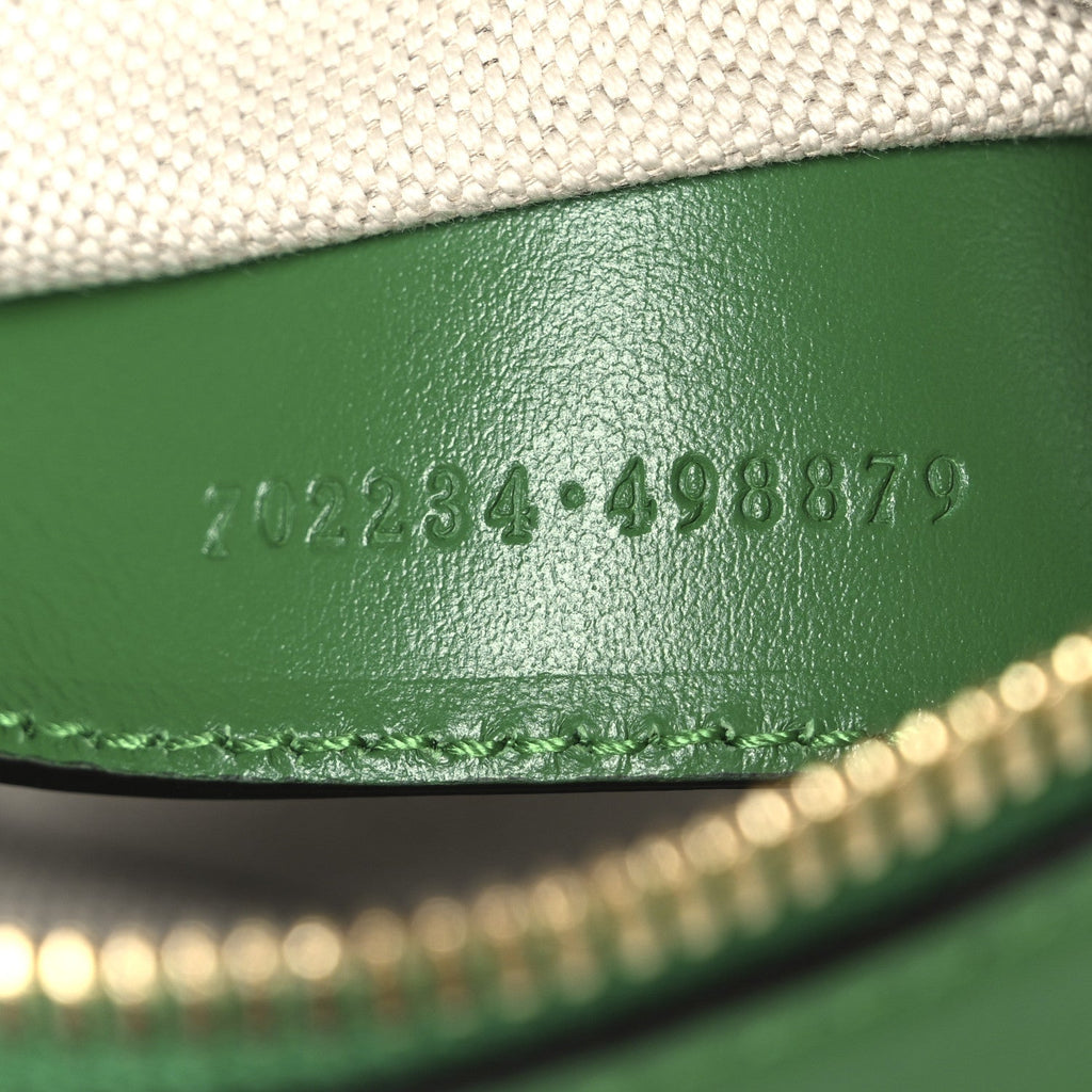 Calfskin GG Matelasse Shoulder Bag Spring Green Natural