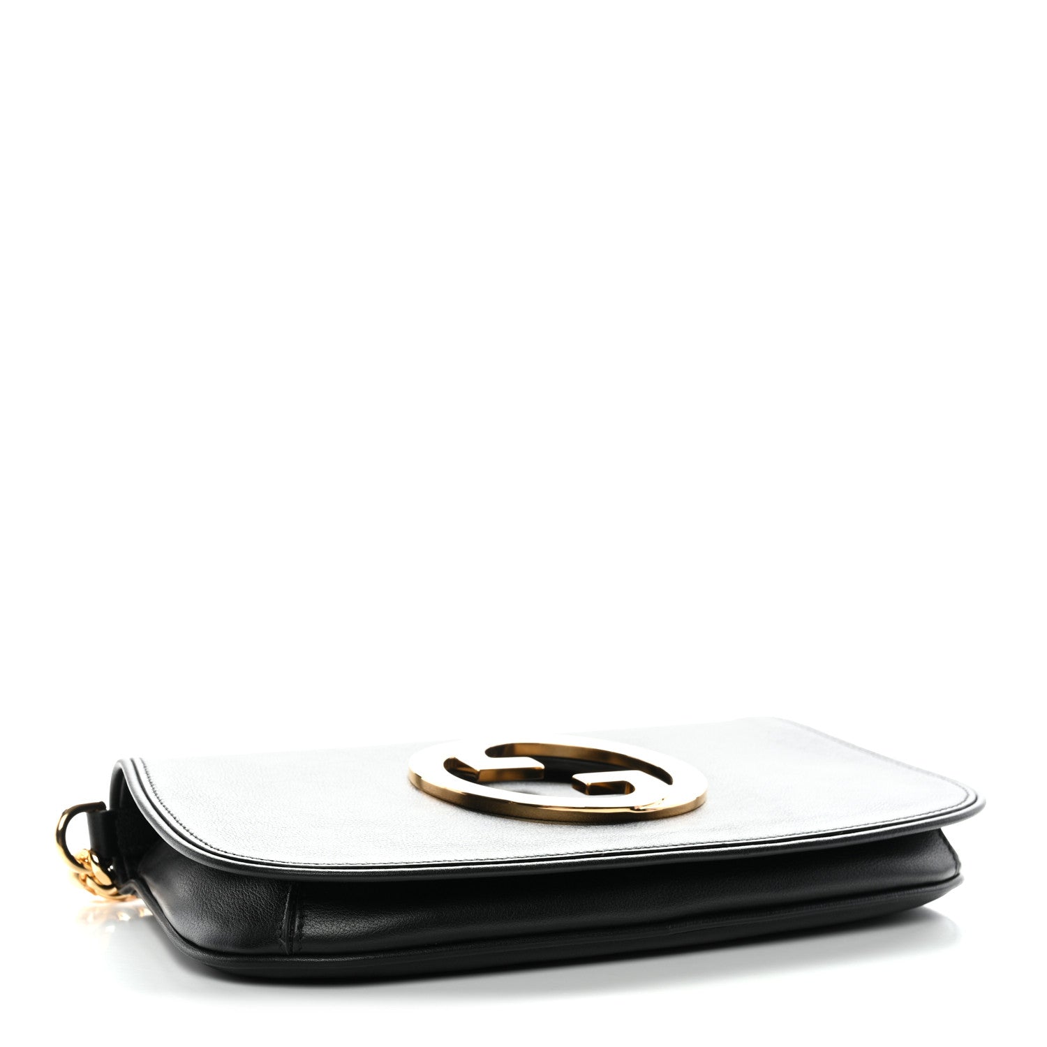 Roxy Calfskin Blondie Chain Shoulder Flap Bag Black