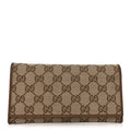 Monogram Dollar Calfskin Continental Flap Wallet Beige Ebony Tabacco