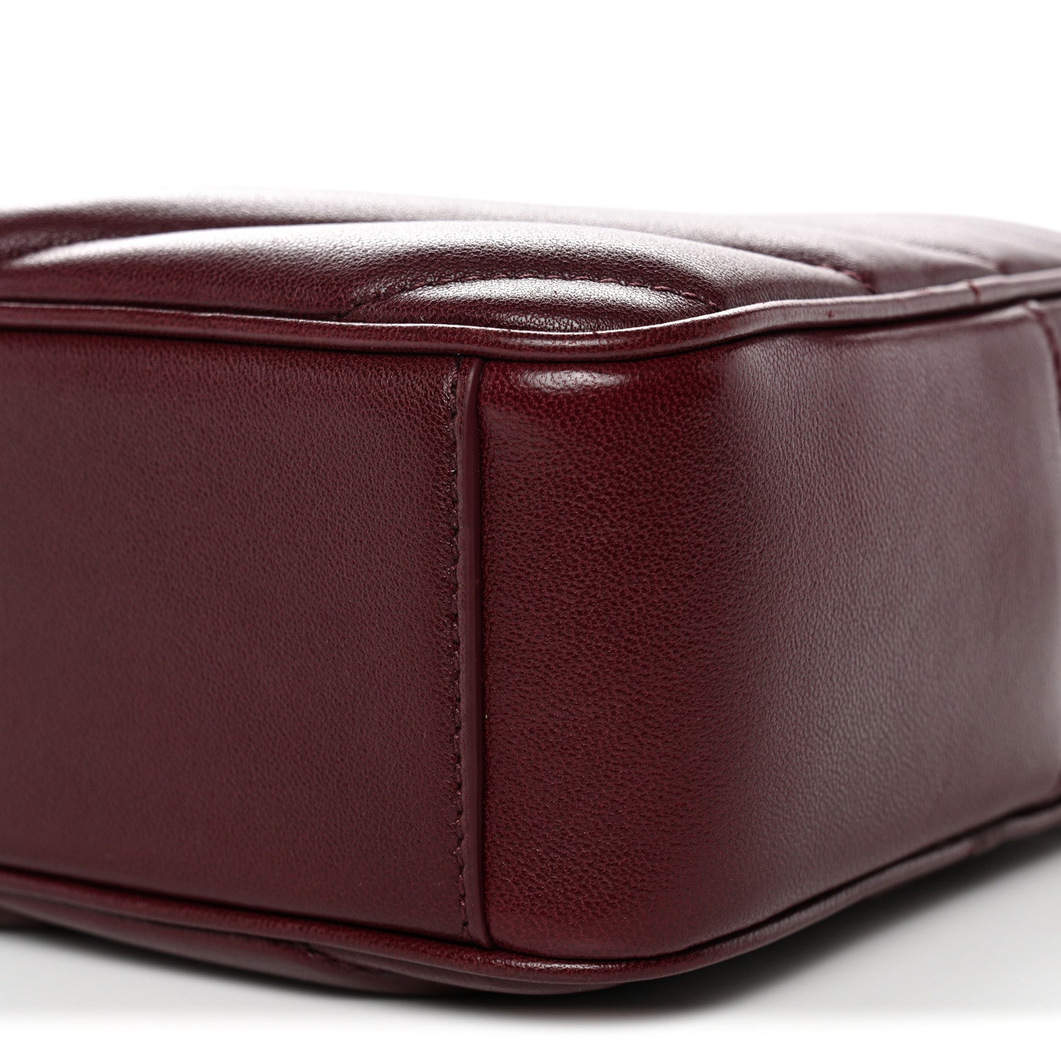 Lambskin Chevron Quilted Medium Loulou Camera Bag  Rouge Cabernet