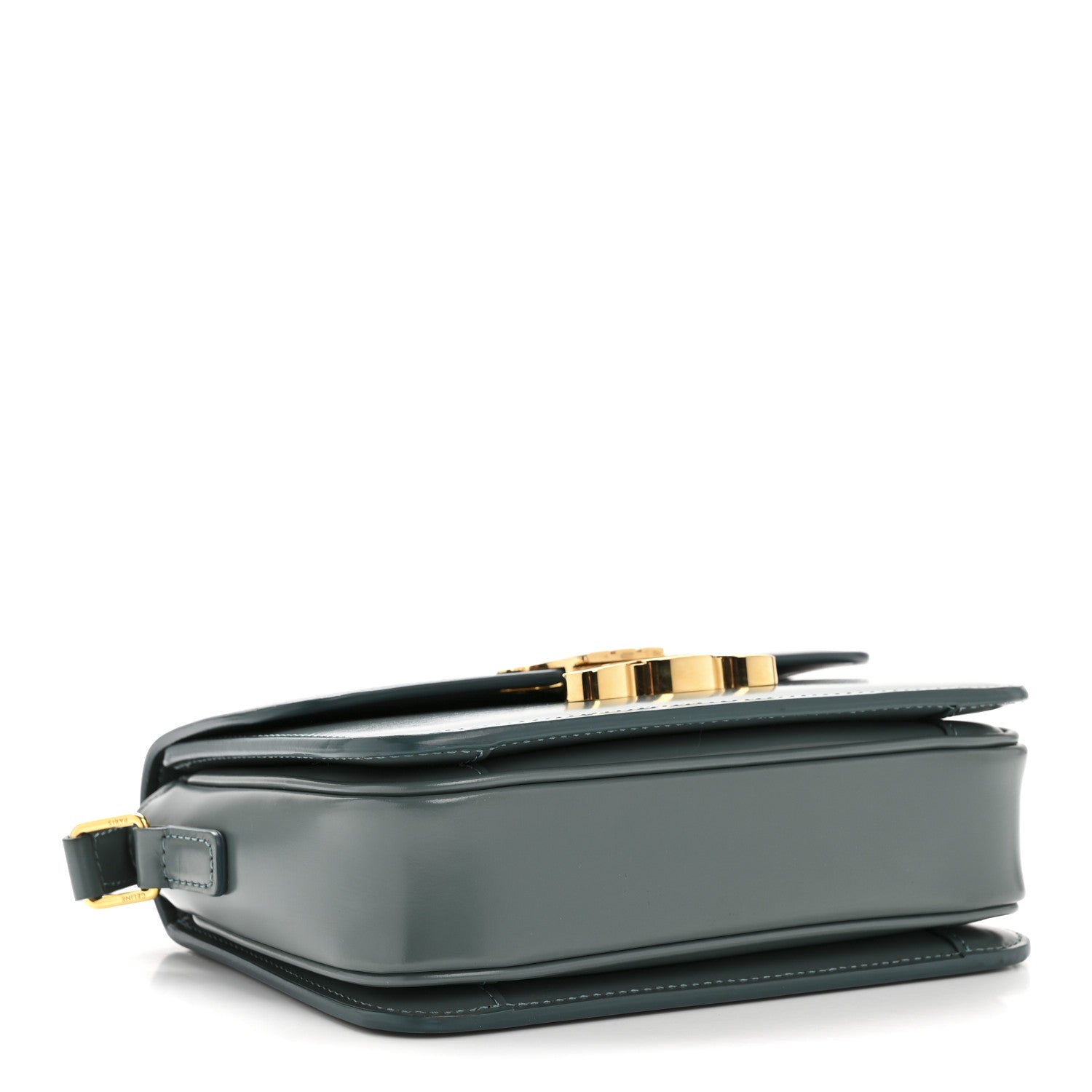 Shiny Calfskin Teen Triomphe Petrol