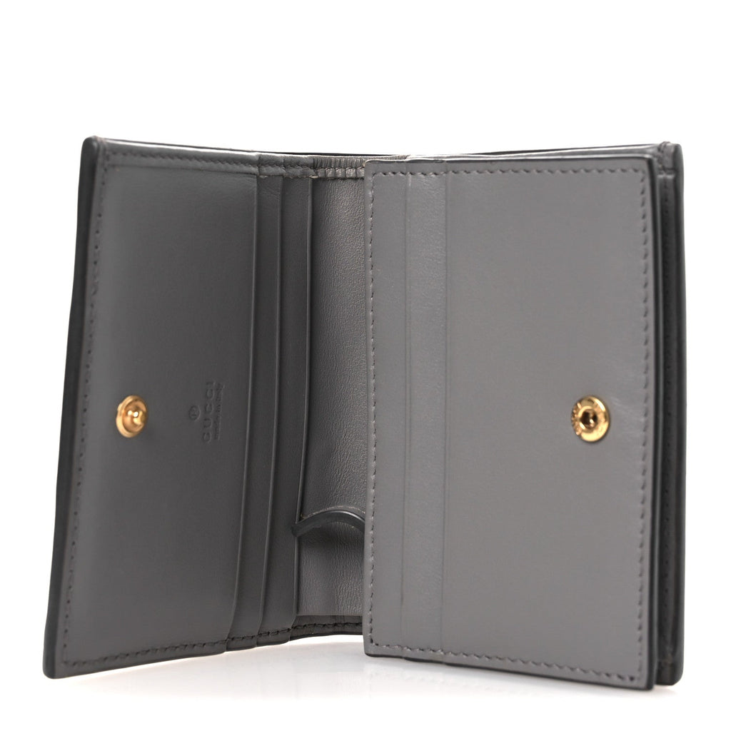 Calfskin GG Matelasse  Case Wallet Grey