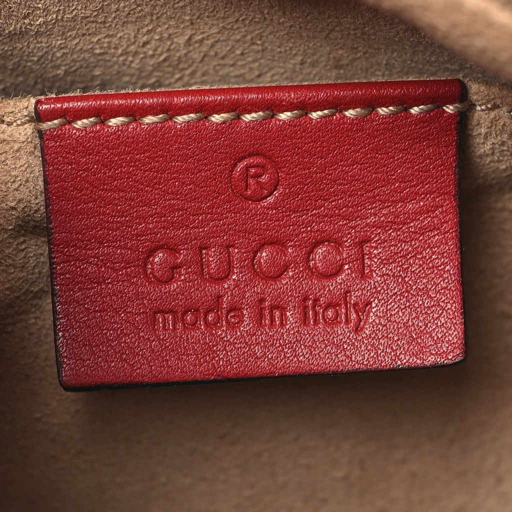 Calfskin Matelasse Small GG Marmont Chain Shoulder Bag Hibiscus Red