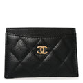 Caviar Quilted  Holder Black