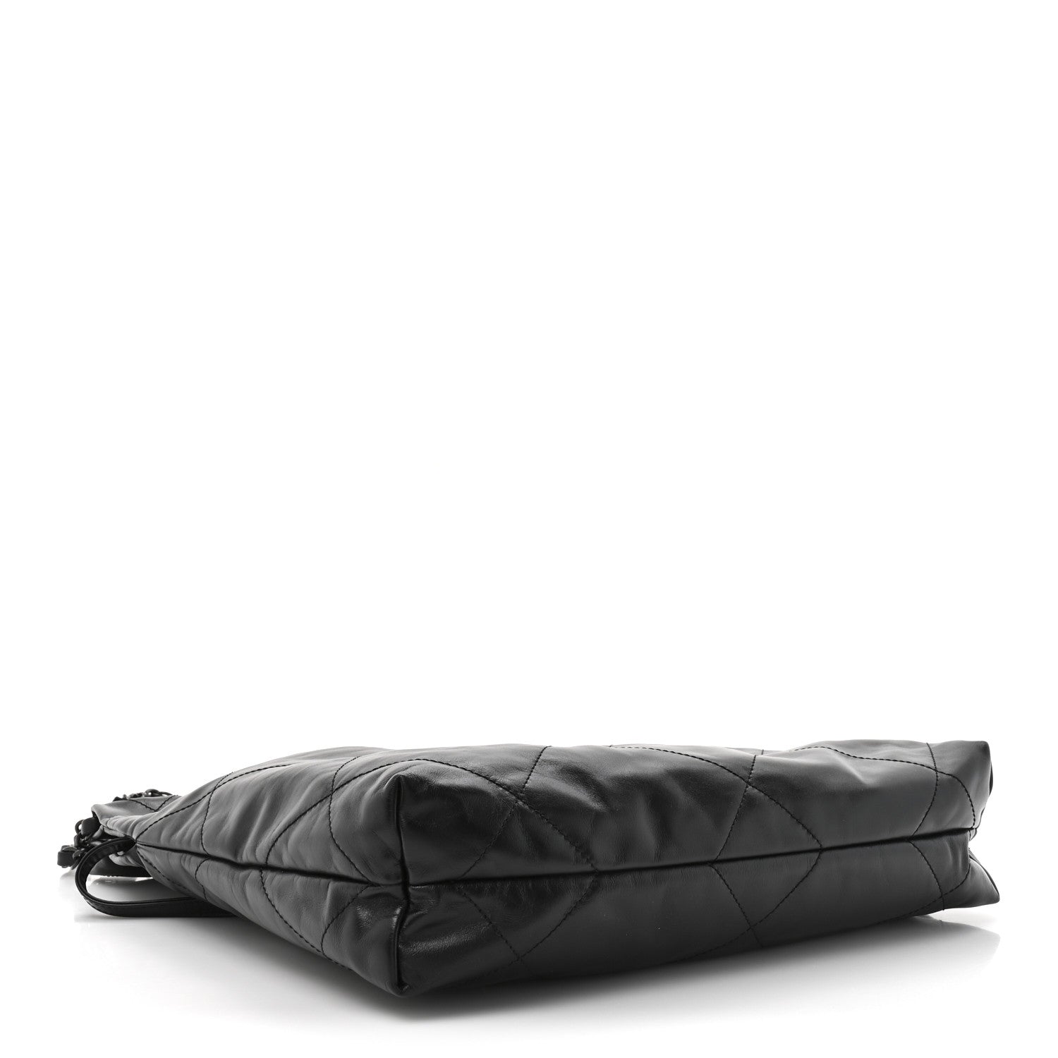 Shiny Calfskin Quilted Small Chanel 22 So Black
