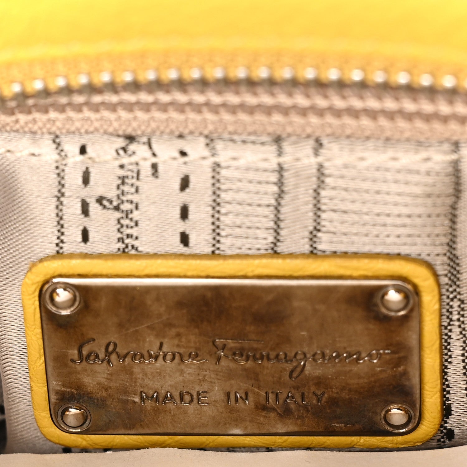 Calfskin Sofia Gancini Satchel Yellow