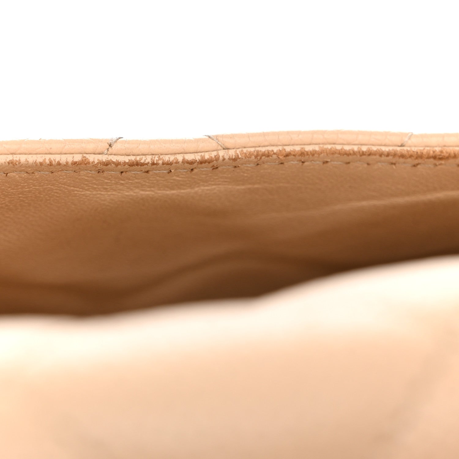 Caviar Quilted Jumbo Single Flap Beige Clair