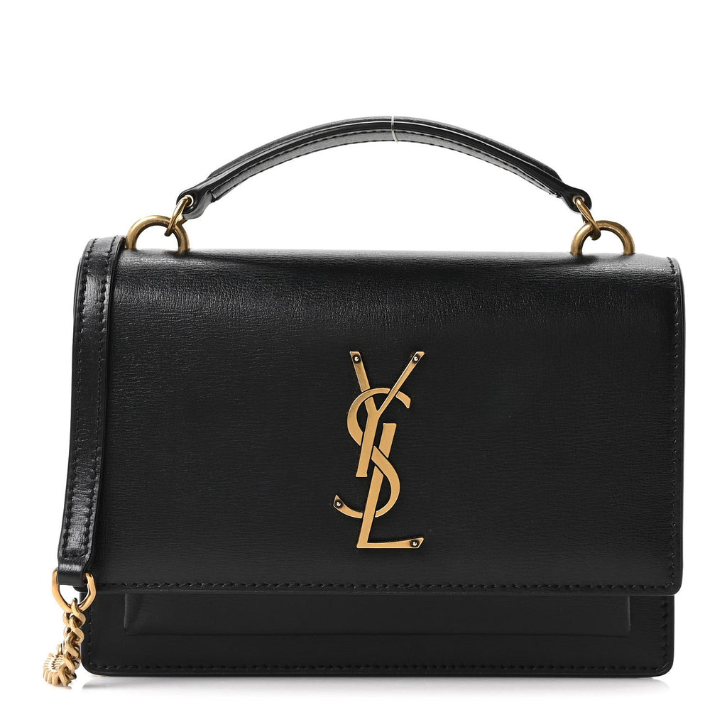 Calfskin Monogram Sunset Chain Wallet Black