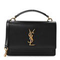 Calfskin Monogram Sunset Chain Wallet Black