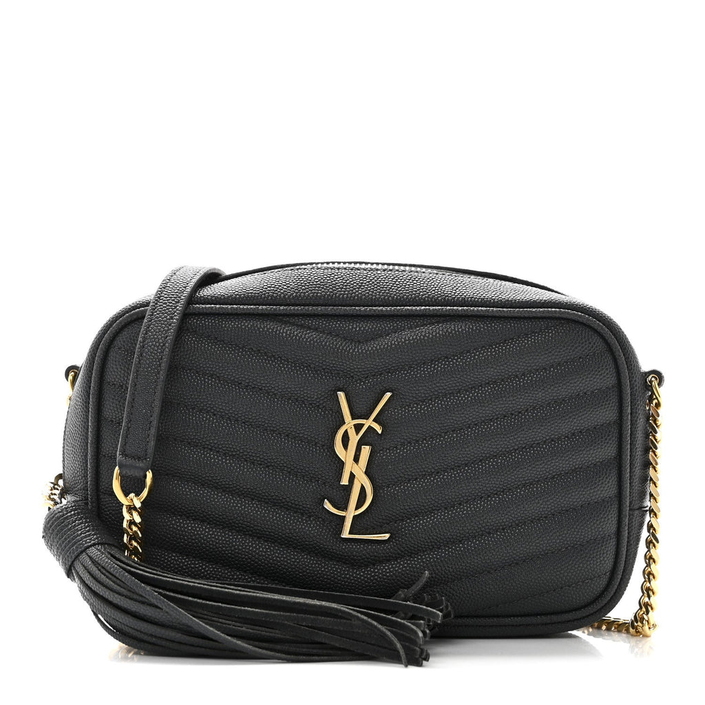 Grain De Poudre Matelasse Monogram Mini Lou Camera Bag Dark Smog