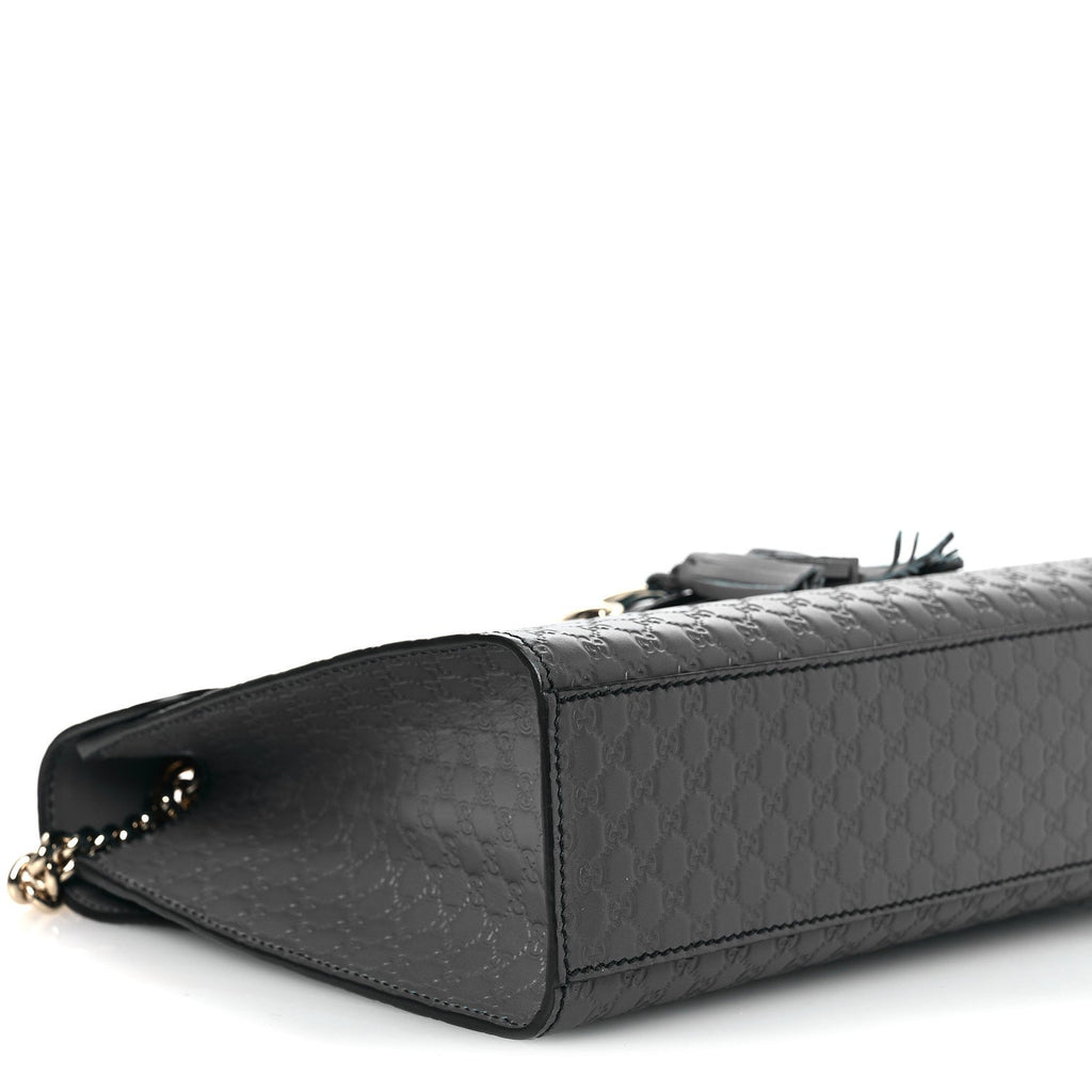 Soft Microguccissima Medium Emily Chain Shoulder Bag Grey