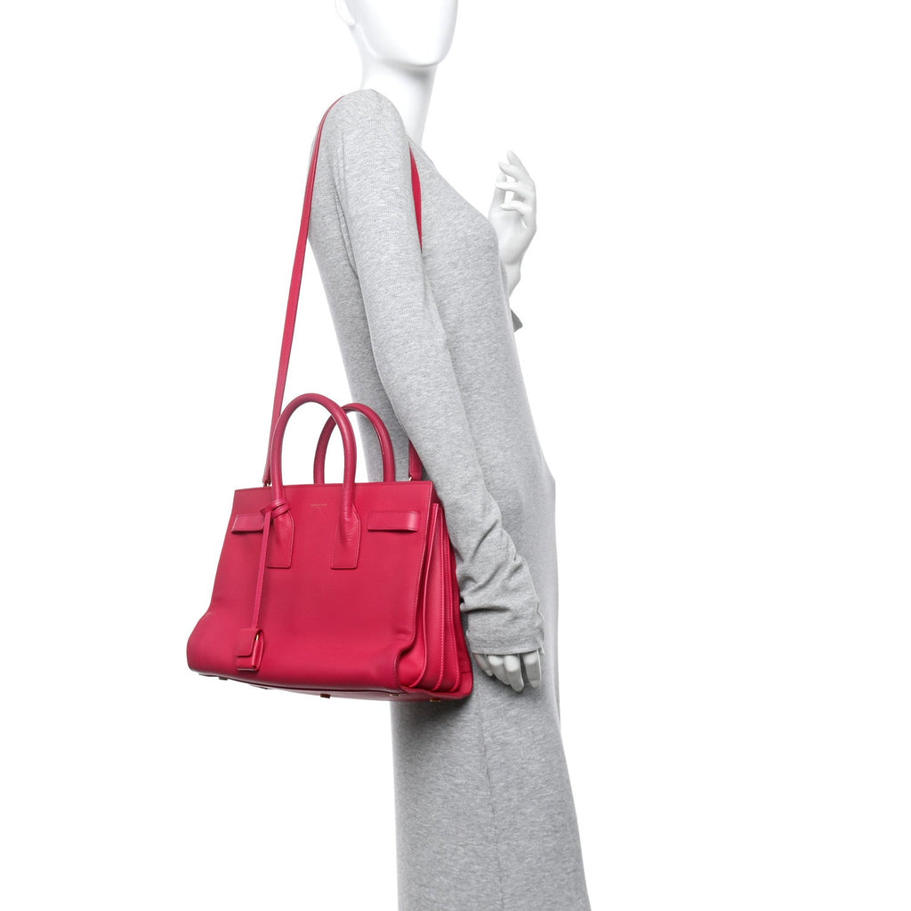 Calfskin Small Sac De Jour Lipstick Fuchsia