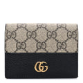 Dollar Calfskin GG Supreme Monogram GG Marmont  Case Black Beige Ebony