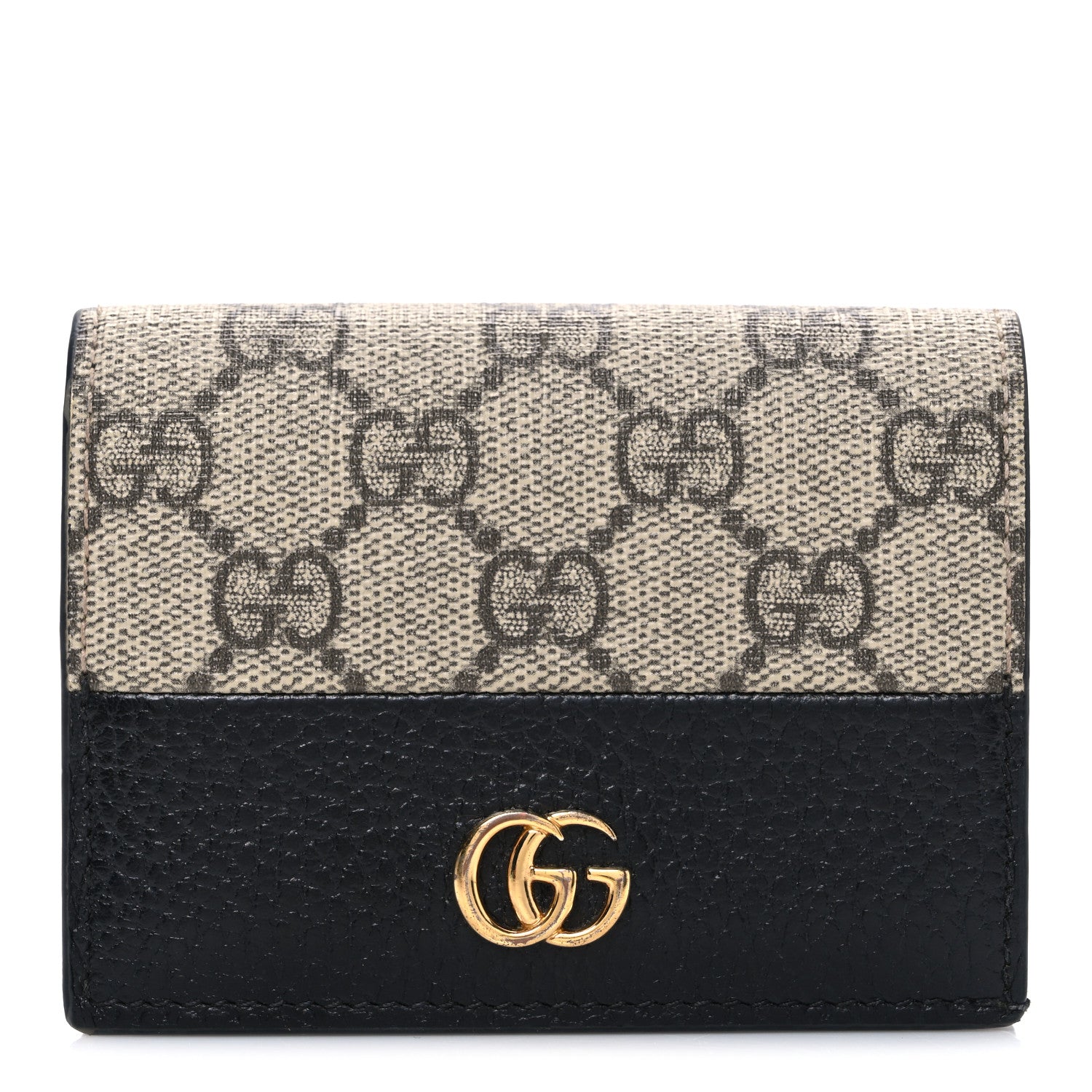 Dollar Calfskin GG Supreme Monogram GG Marmont  Case Black Beige Ebony