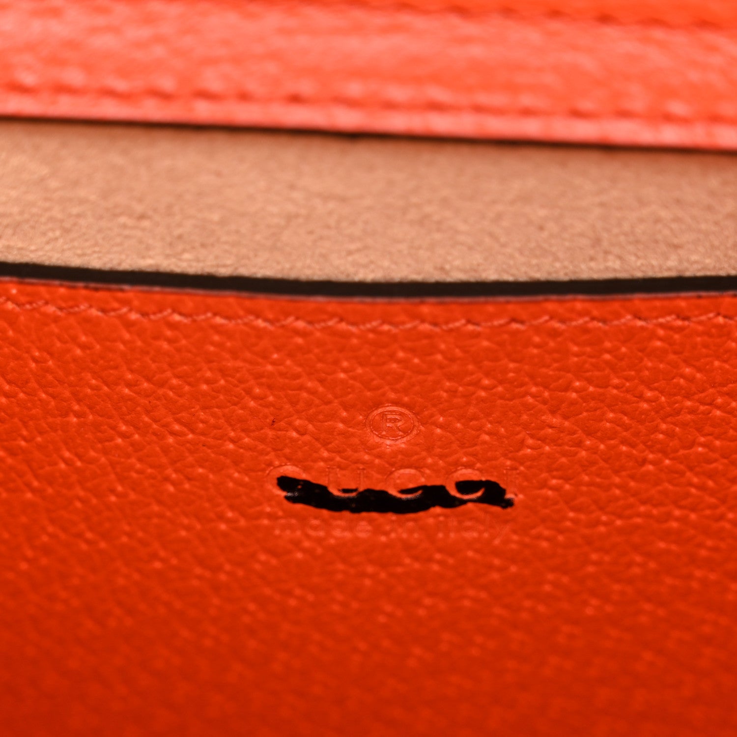Textured Dollar Calfskin Web Mini Diana Tote Bag Deep Orange Spicy Cyclamin