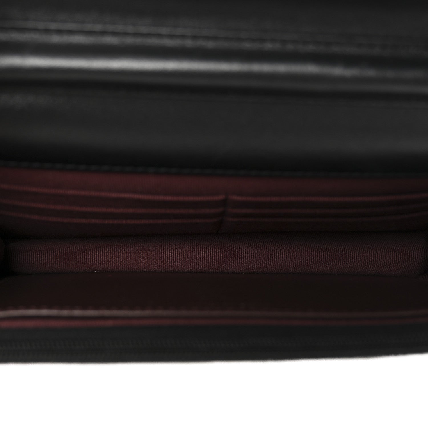 Lambskin Quilted Wallet On Chain WOC Black