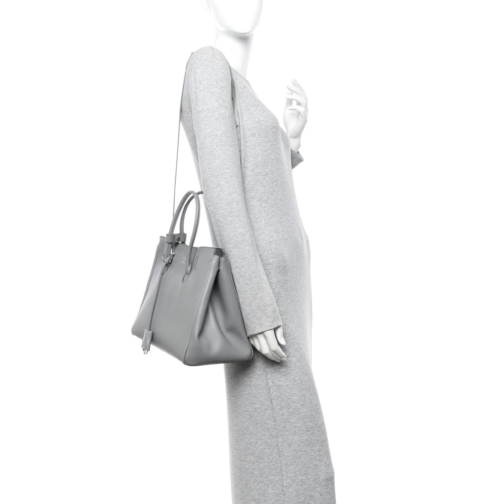 Smooth Calfskin Hampton Carry All Bag Grey
