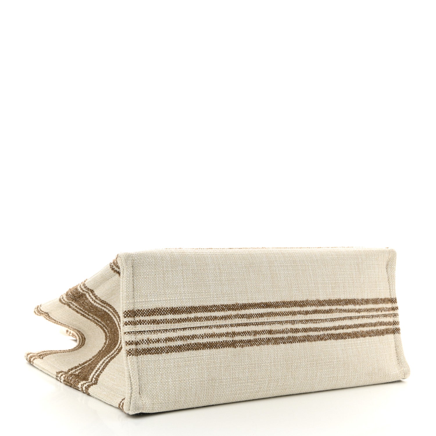 Jacquard Striped Large Cabas Thais Tobacco Tan
