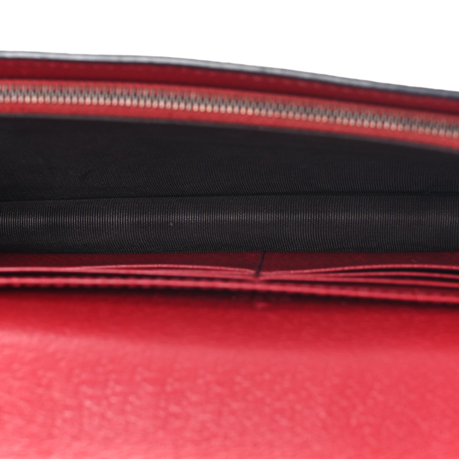 GG Supreme Monogram Web Queen Margaret Chain Wallet Red