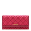 Tessuto Nylon Quilted Continental Flap Wallet Ibisco
