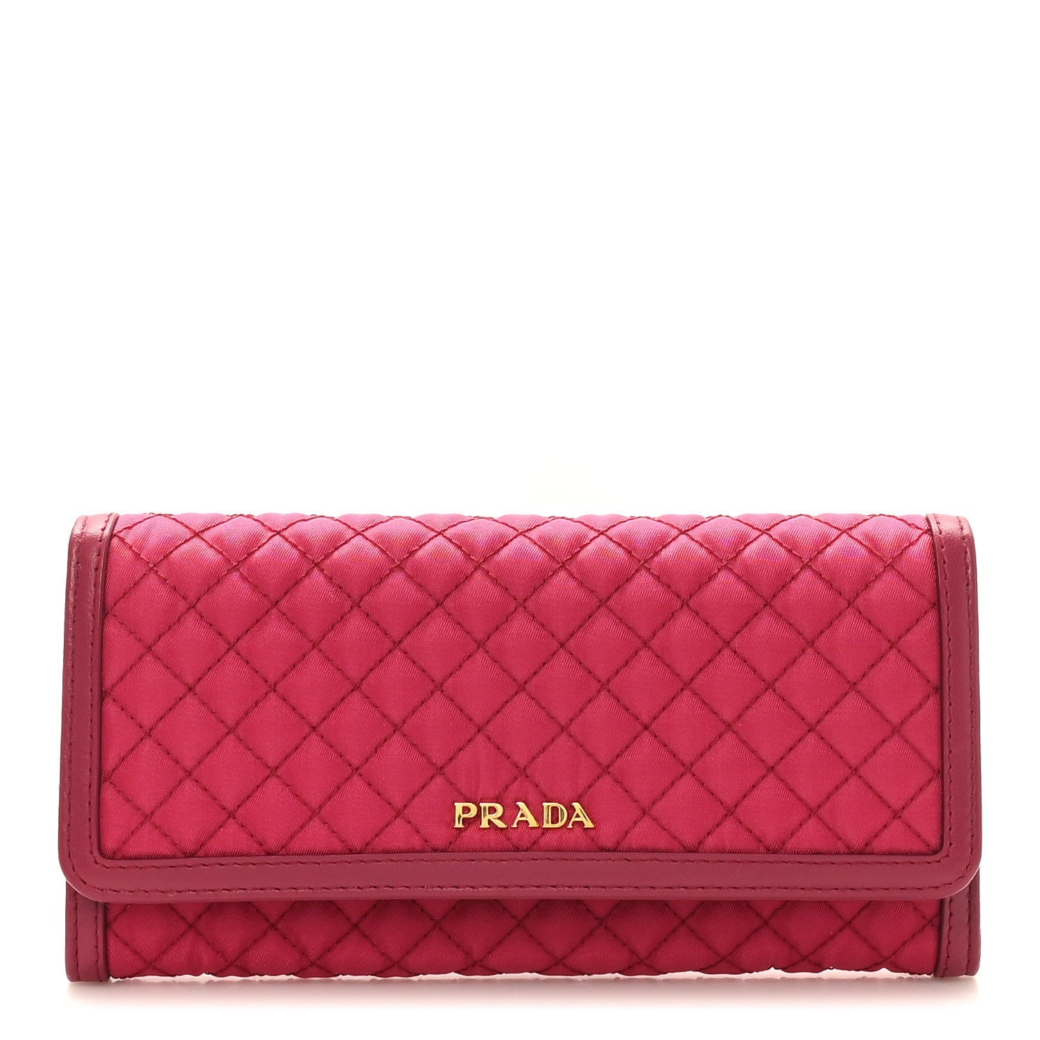 Tessuto Nylon Quilted Continental Flap Wallet Ibisco