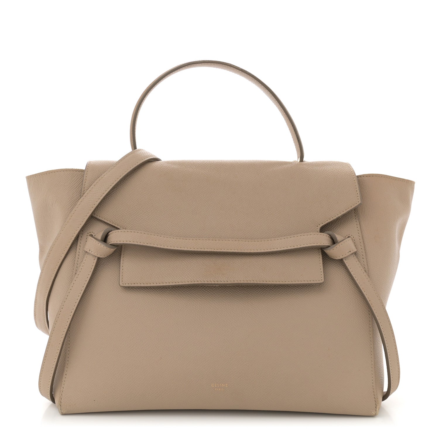 Grained Calfskin Mini Belt Bag Light Taupe