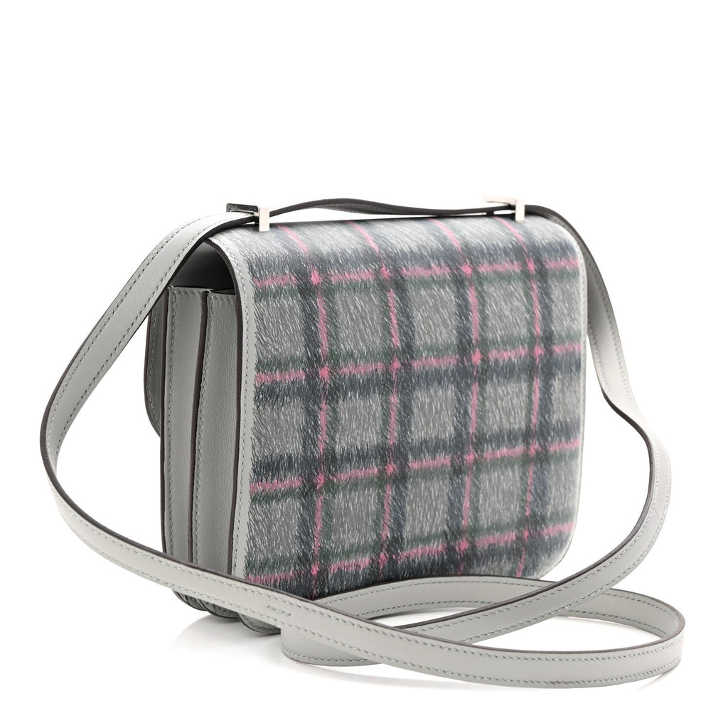 Swift Tartan Printed Constance 18 Bleu Glacier