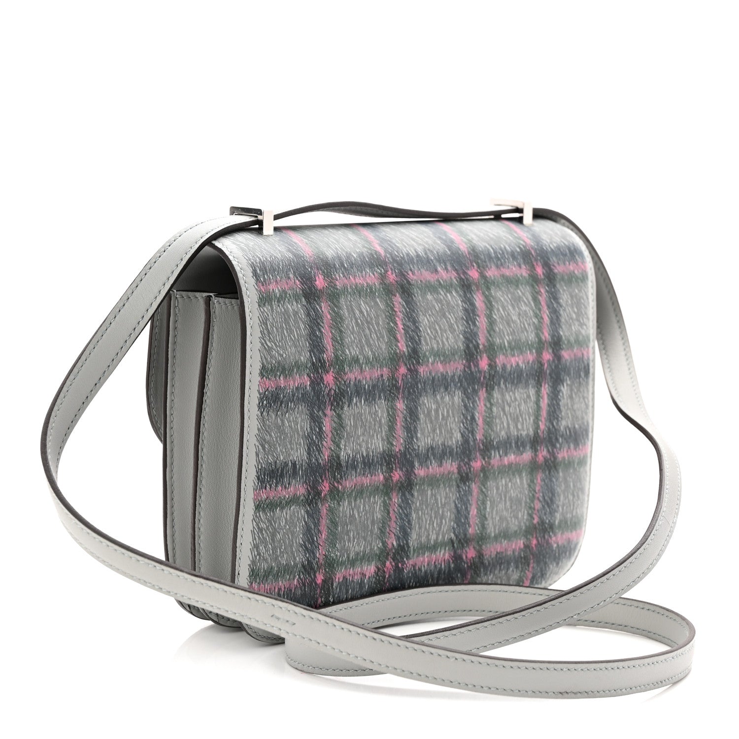 Swift Tartan Printed Constance 18 Bleu Glacier