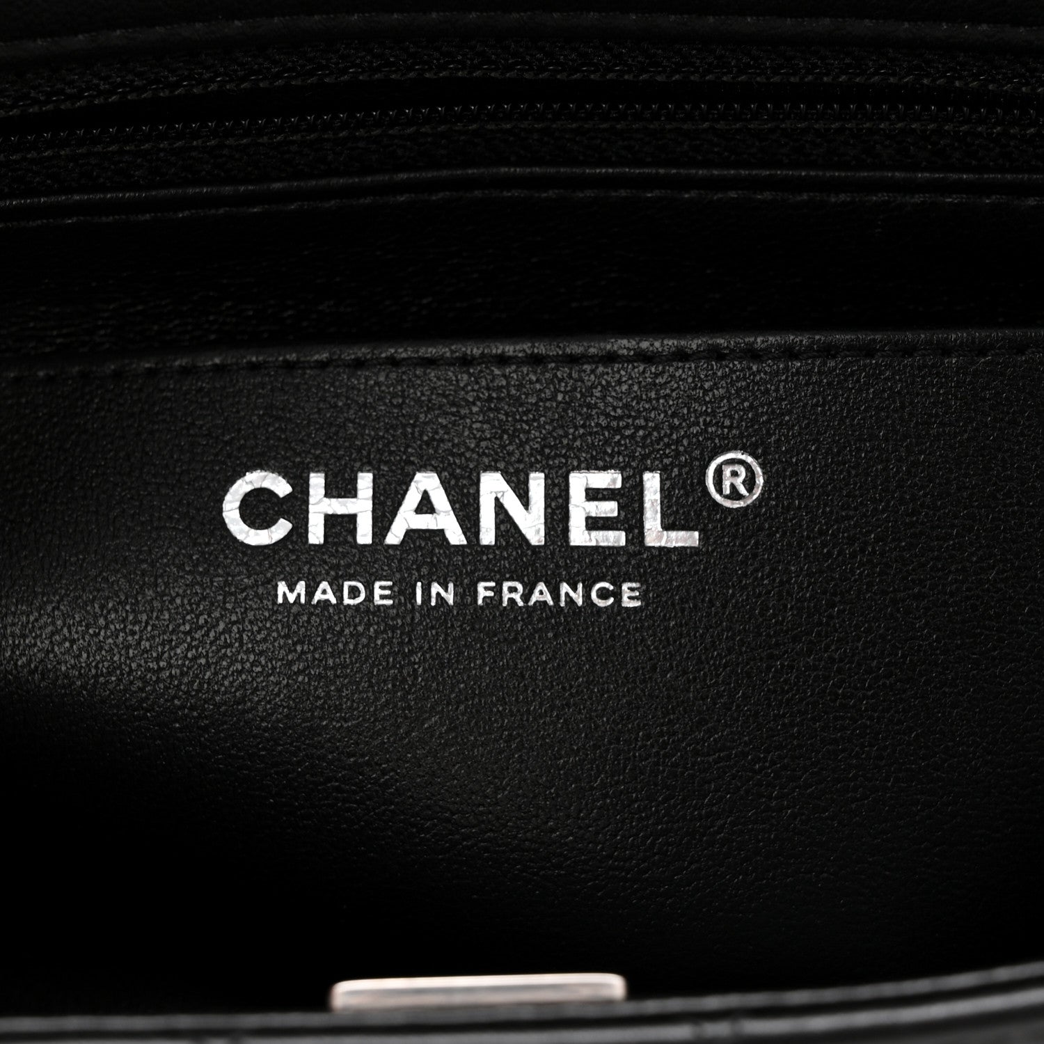 Lambskin Quilted Mini Rectangular Flap Black