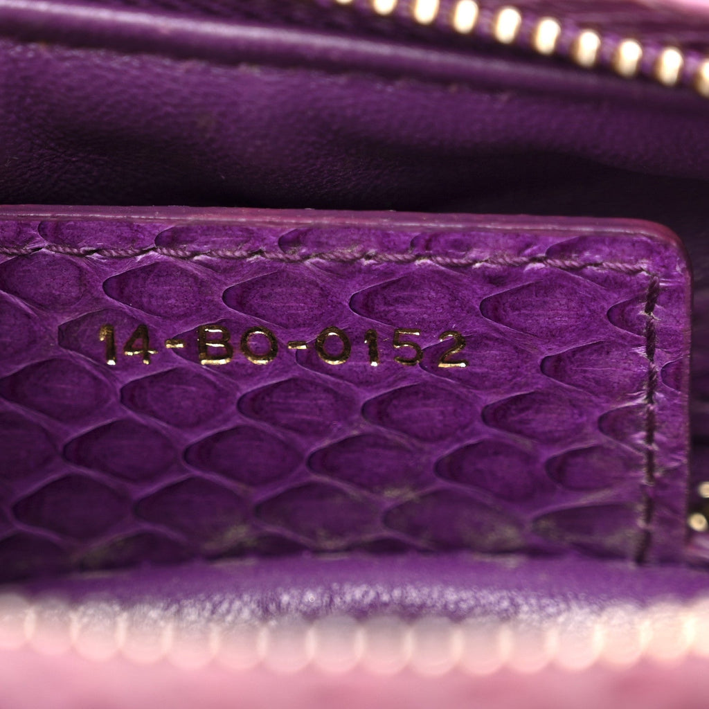 Snakeskin Medium Lady Dior Purple