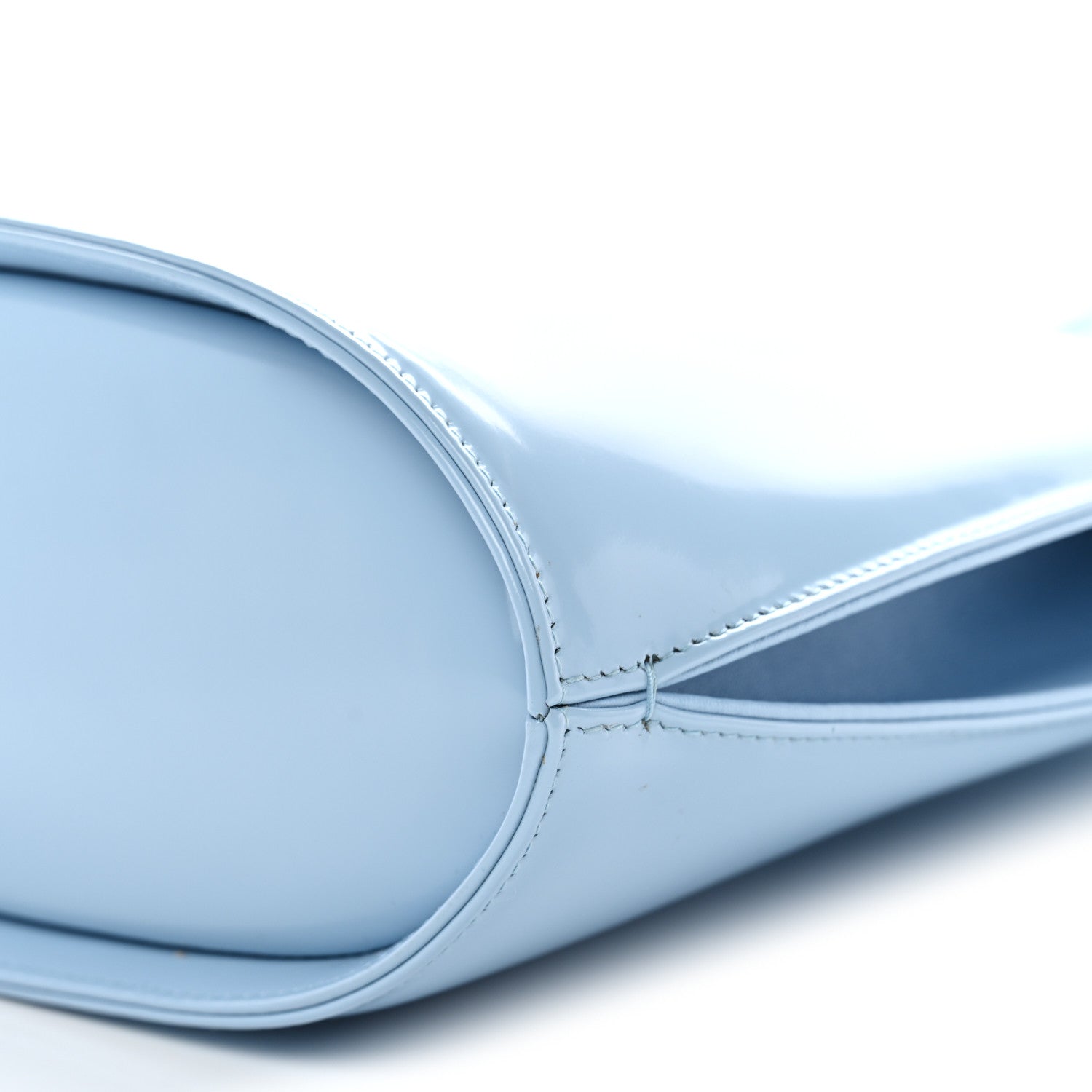 Brushed Calfskin North South Wanda Top Handle Bag Sky Blue